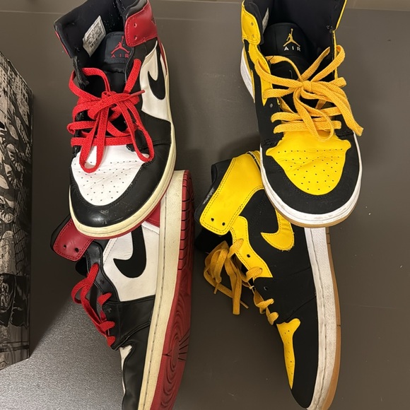 Used Jordan 1 old love new love size 10 2007 Jordan 1 mid vintage - Picture 7 of 13